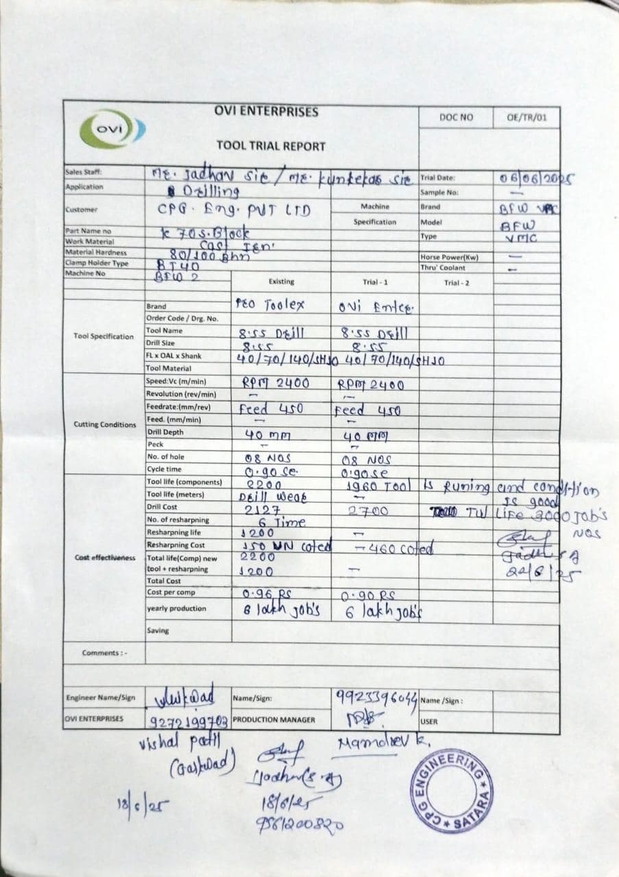 Tool Wear & Rigidity Trial Report #3